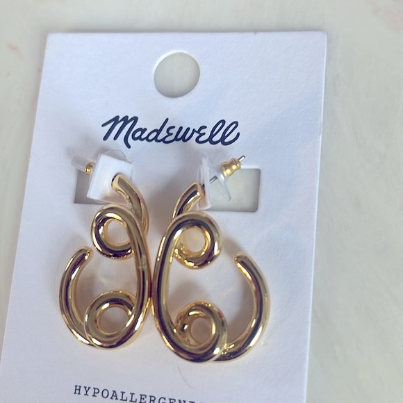 Madewell Looped Tube Large Hoop Earrings. New - Picture 4 of 4